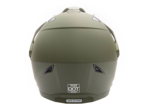 Full Face MMG Helmet. Model Storm. Color: Matte Green. *DOT APPROVED*