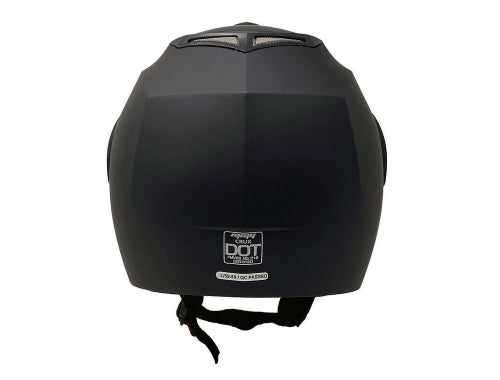 Open Face MMG Helmet. Model Crux. Color: Matte Black. *DOT APPROVED*