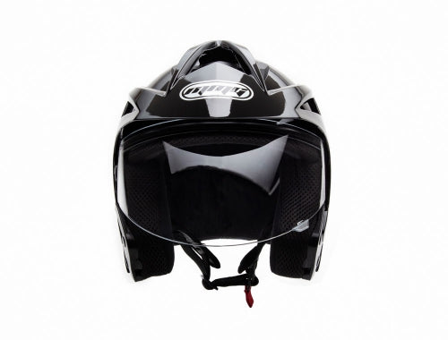 Open Face MMG Helmet. Model Crux. Color: Shiny Black. *DOT APPROVED*