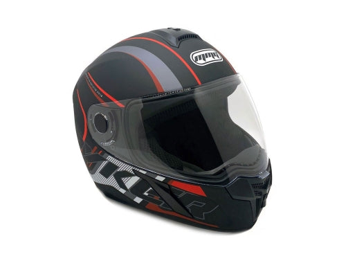 Full Face MMG Helmet. Model Ryker. Color: Matte Black/Red. *DOT APPROVED*