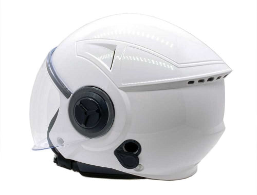 Open Face MMG Helmet. Model Blaze. Color: Shiny White. *DOT APPROVED*