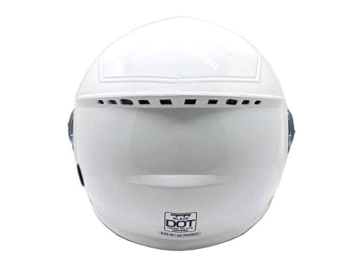 Open Face MMG Helmet. Model Blaze. Color: Shiny White. *DOT APPROVED*