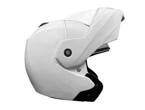 Open Face MMG Helmet. Model Crux. Flip Color: Shiny White. *DOT APPROVED*