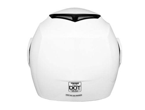 Open Face MMG Helmet. Model Crux. Flip Color: Shiny White. *DOT APPROVED*