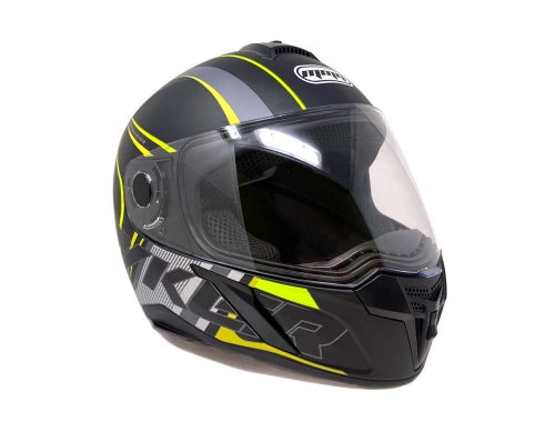 Full Face MMG Helmet. Model Ryker. Color: Matte Black/Yellow. *DOT APPROVED*