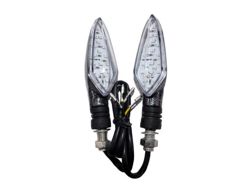 MYK Universal LED Turn Signal with Carbon Fiber Finish #9711 AMBER LED