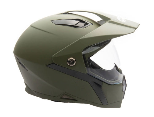 Full Face MMG Helmet. Model Storm. Color: Matte Green. *DOT APPROVED*