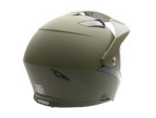 Full Face MMG Helmet. Model Storm. Color: Matte Green. *DOT APPROVED*