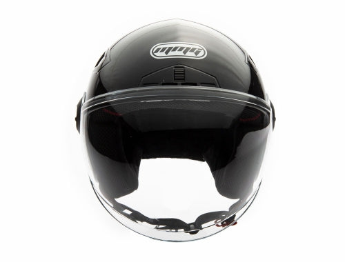 Open Face MMG Helmet. Model Blaze. Color: Shiny Black. *DOT APPROVED*