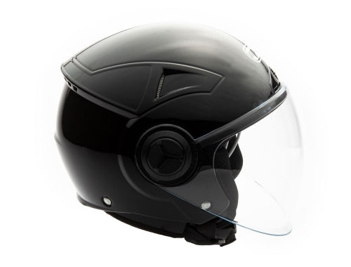 Open Face MMG Helmet. Model Blaze. Color: Shiny Black. *DOT APPROVED*
