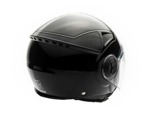 Open Face MMG Helmet. Model Blaze. Color: Shiny Black. *DOT APPROVED*