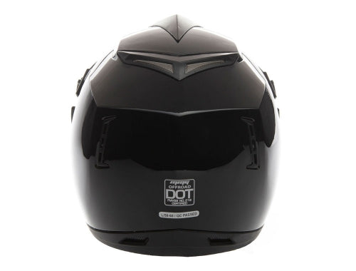 OFF Road MMG Helmet. Model 30. Color: Shiny Black. *DOT APPROVED* *FREE GOGGLES INCLUDED*