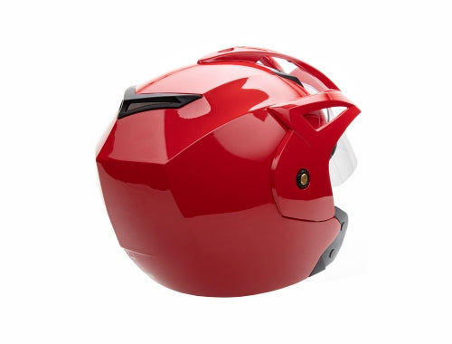 Open Face MMG Helmet. Model Crux. Color: Shiny Red. *DOT APPROVED*