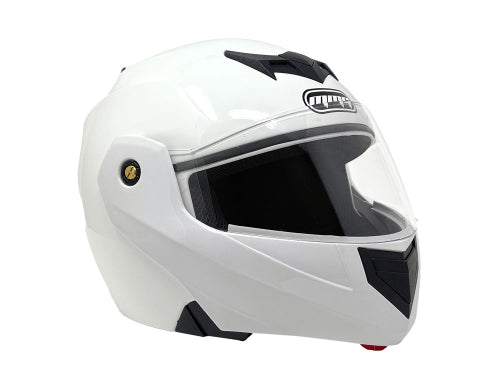 Open Face MMG Helmet. Model Crux. Flip Color: Shiny White. *DOT APPROVED*