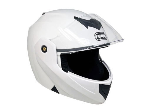 Open Face MMG Helmet. Model Crux. Flip Color: Shiny White. *DOT APPROVED*