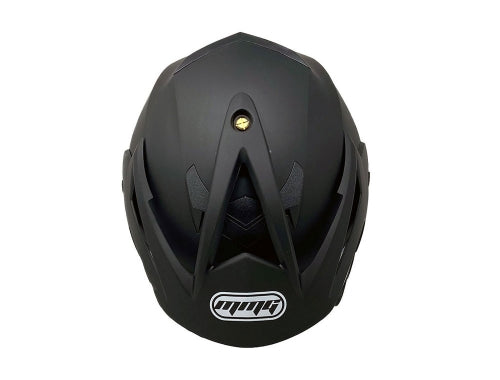 Open Face MMG Helmet. Model Crux. Color: Matte Black. *DOT APPROVED*