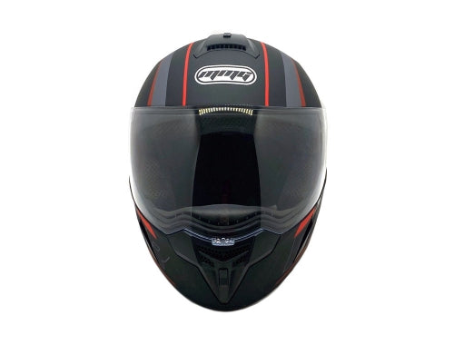 Full Face MMG Helmet. Model Ryker. Color: Matte Black/Red. *DOT APPROVED*