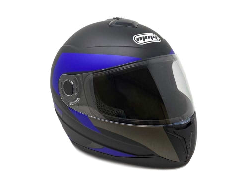 Full Face MMG Helmet. Model Gliss. Color: Matte Black/Blue. *DOT APPROVED*