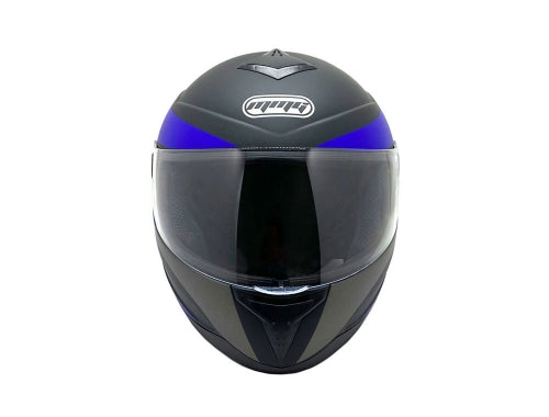 Full Face MMG Helmet. Model Gliss. Color: Matte Black/Blue. *DOT APPROVED*