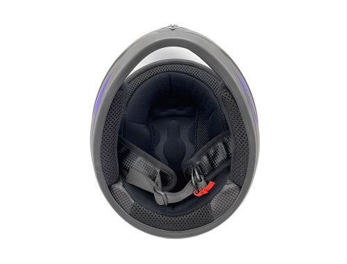 Full Face MMG Helmet. Model Gliss. Color: Matte Black/Blue. *DOT APPROVED*