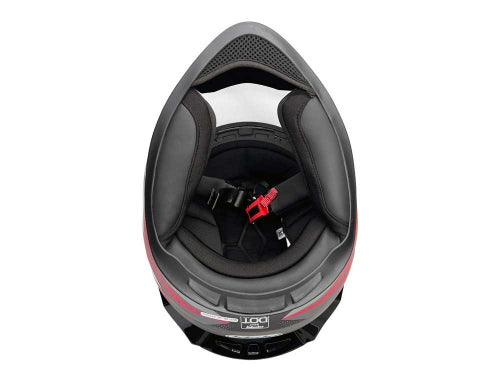 Full Face MMG Helmet. Model Bolt. Color: Matte Black/Red. *DOT APPROVED*
