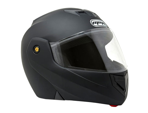 Open Face MMG Helmet. Model Crux. Flip Color: Matte Black. *DOT APPROVED*