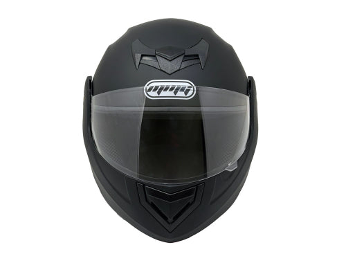 Open Face MMG Helmet. Model Crux. Flip Color: Matte Black. *DOT APPROVED*