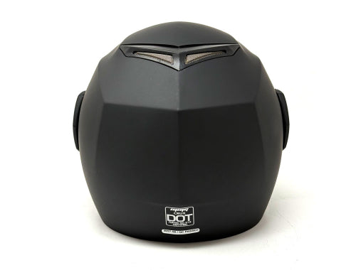 Open Face MMG Helmet. Model Crux. Flip Color: Matte Black. *DOT APPROVED*