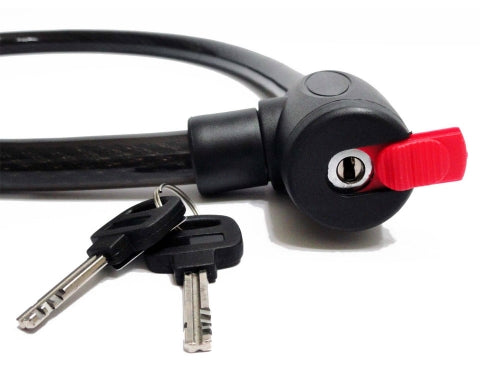 Cable Lock Size: Length 70" x 13/16 diameter.