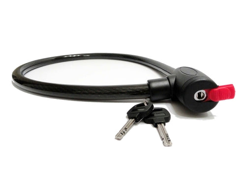 Cable Lock Size: Length 70" x 13/16 diameter.